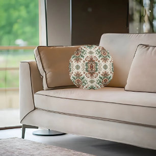 Licht rustikal rundes kissen