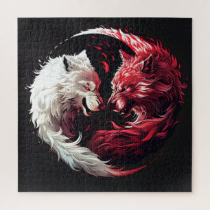Licht Schatten Wolf Geist Tier Fantasy Puzzle