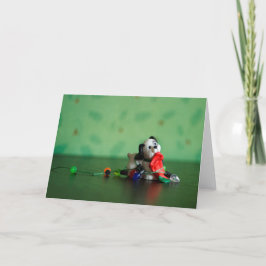 Licht, Strumpf, Action! Weihnachtskarte Feiertagskarte