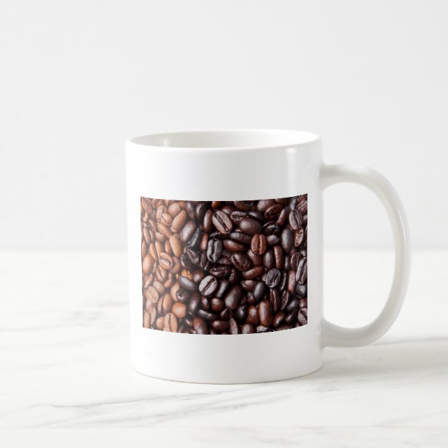 Licht u. dunkle Braten-Kaffeebohnen - Tasse (Rechts)