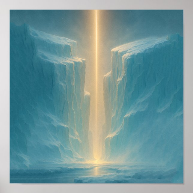 Licht über dem Gletscher Poster (Vorne)