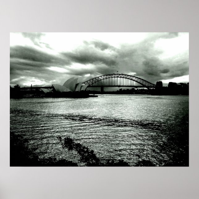 Licht über dem Hafen Poster (Vorne)