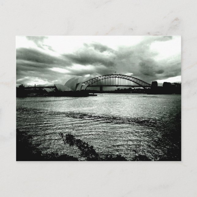 Licht über dem Hafen Postkarte (Vorderseite)