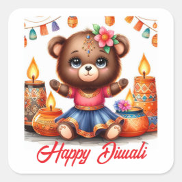 Licht über Dunkelheit Quadratischer Aufkleber