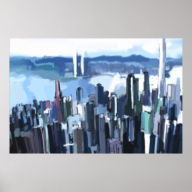 Licht und Blau Poster (Vorne)