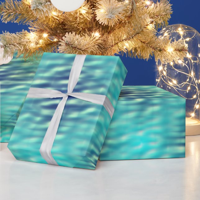 Licht und Dunkel-Pool-Wassermuster Geschenkpapier (Feiertage)