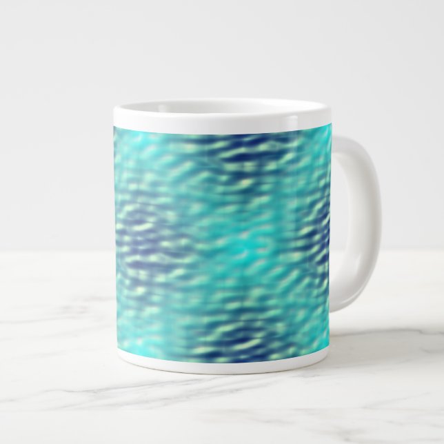 Licht und Dunkel-Pool-Wassermuster Jumbo-Tasse (Vorderseite Rechts)
