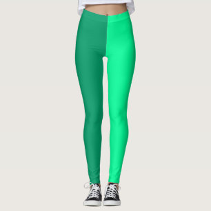 Licht und Dunkelgrün, zwei Tone gespalten Leggings