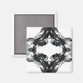 Licht und Dunkelheit Abstrakte Schwarz-Weiß-Flüssi Magnet
