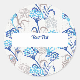 Licht und Luft-Hydrangea-Muster Runder Aufkleber