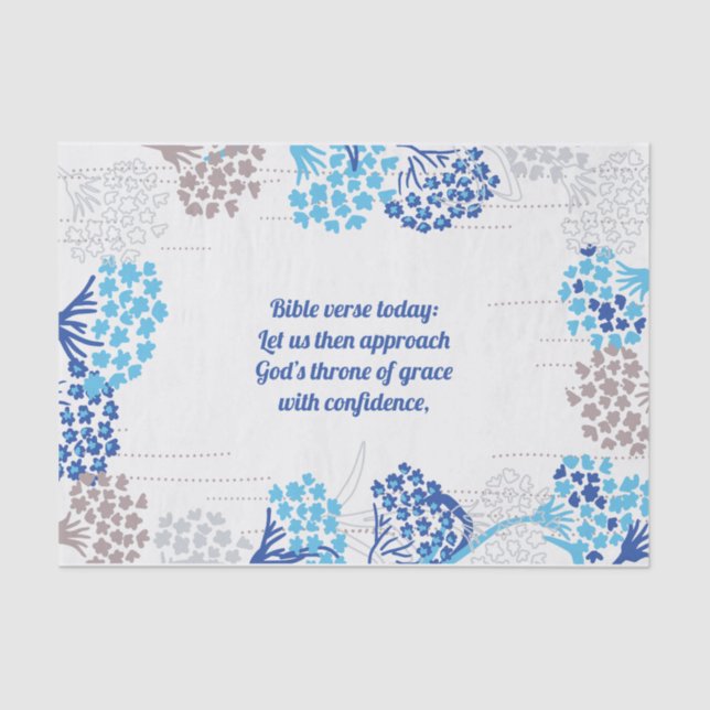 Licht und Luft-Hydrangea-Muster Seidenpapier (Vorderseite)