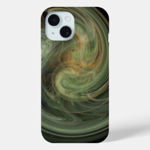 LICHT VORTEX, lebhaft weiß, grau, gelb iPhone 15 Hülle