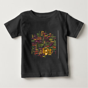 Licht Wortwolken Kunstposter Baby T-shirt