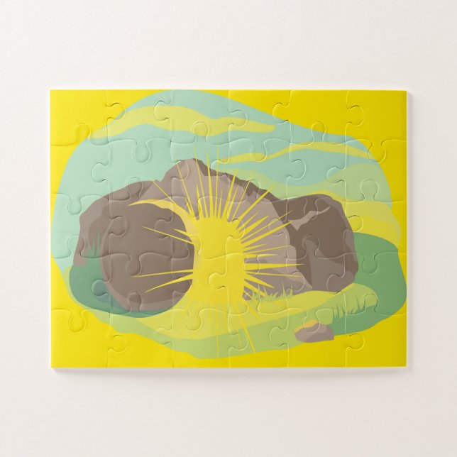 Licht zerstört Dunkelheit I Stone Rolled Away I 30 Puzzle (Horizontal)