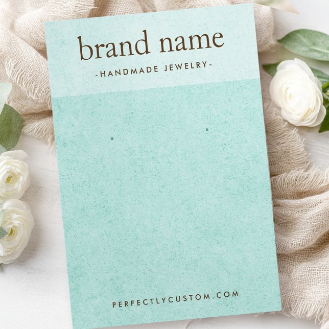 Lichtaqua blaue Ohrring-Grafikkarte (Light aqua blue texture earring display card)