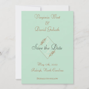 Lichtblau - detaillierte Save the Date Hochzeitska