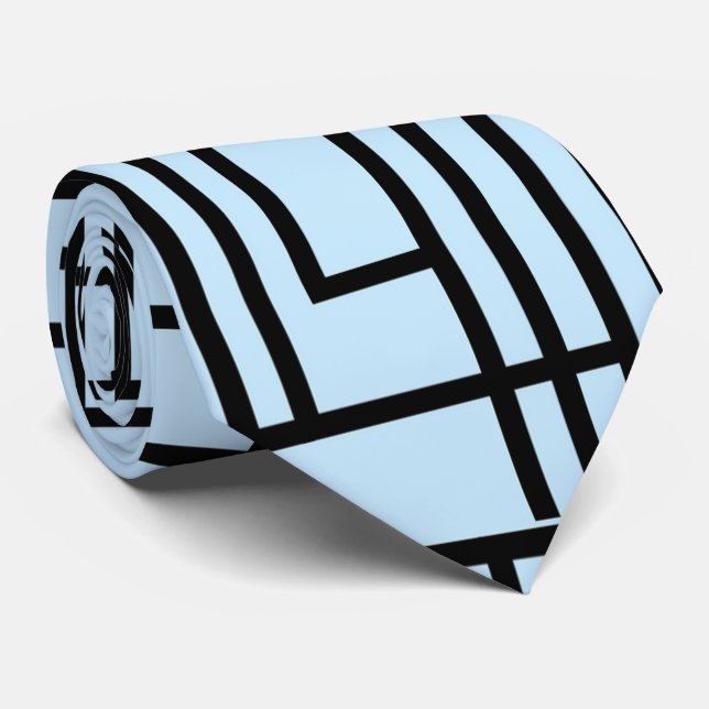 Lichtblau schönes Muster Krawatte (Gerollt)