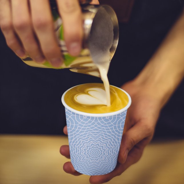 Lichtblaue Imitate Tulle Design Pappbecher (Von Creator hochgeladen)