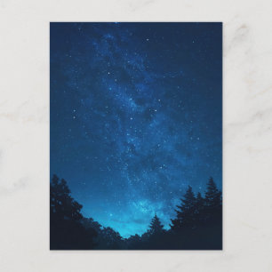 Lichtblaue Milchstraßenlandschaft Postkarte