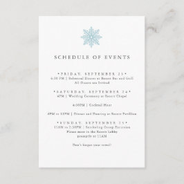 LICHTBLAUE SCHNEEFLAKE BREITE VERANSTALTUNGSPLAN BEGLEITKARTE