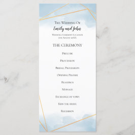 Lichtblaue Wasserfarbe Gold Geometrische Linienhoc Programm