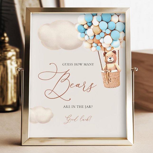 Lichtblauer Bärenbalken schätzen, wie viele Bären  Fotodruck (Von Creator hochgeladen)