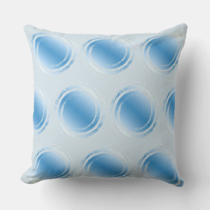 Lichtblauer Polka-Dot-Drehkreislauf Kissen
