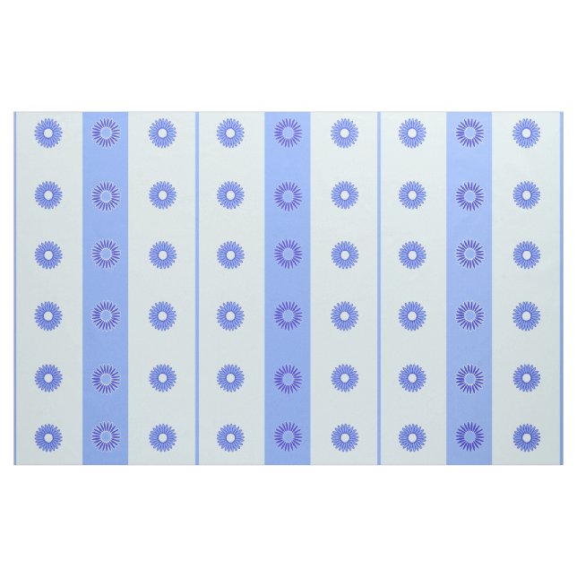 Lichtblaues dunkles blaues Blume-Muster Stoff (Yard (91,4 cm))