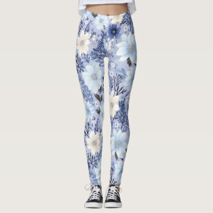 Lichtblaues Muster Leggings