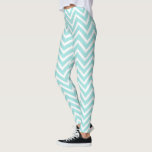 Lichtblaues Zickzack Muster Leggings<br><div class="desc">Cool Light Blue Zickzack Gemusterte Leggings.</div>