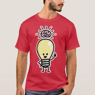 Lichtblitzidee Gehirne kreative Genialität lustige T-Shirt