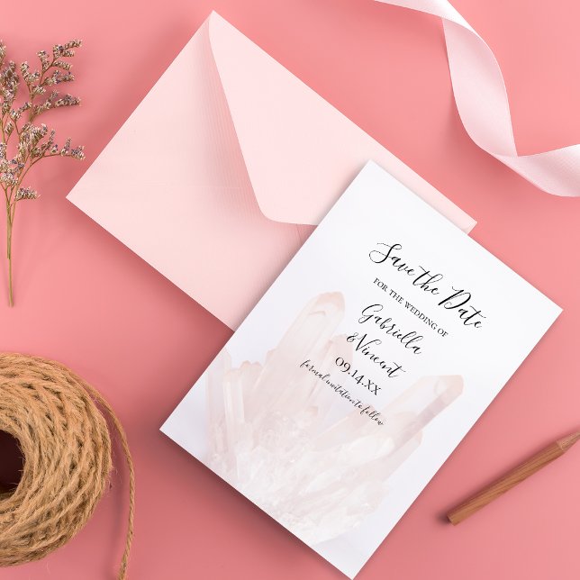 Lichtblütige rosa Kristalle Hochzeitsszenarien spe Save The Date (Von Creator hochgeladen)