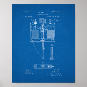 Lichtbogen-Lampen-Patent - Plan Poster