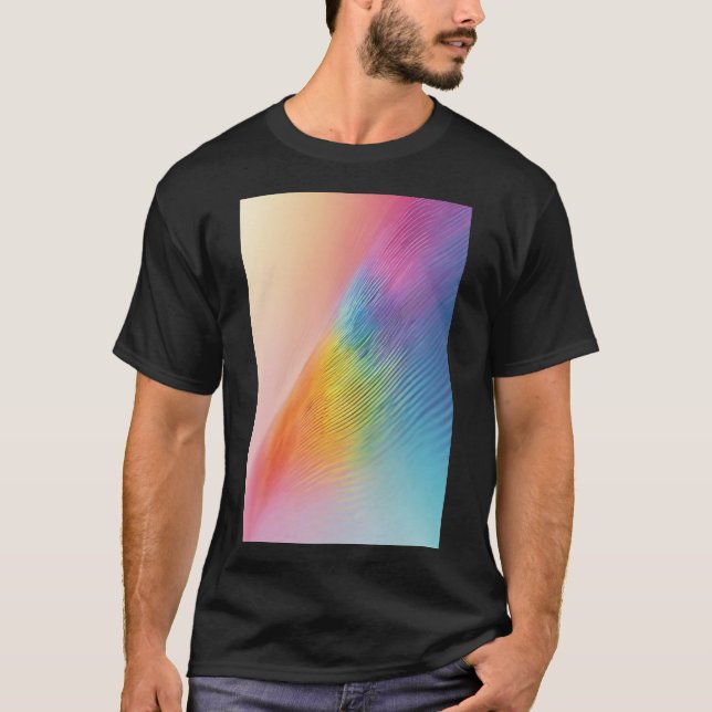 Lichtbogenfluss: Eine Abstrakte Pastelwelle T-Shirt (Vorderseite)