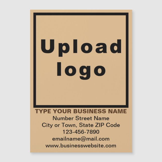 Lichtbraun 5" x 7" Magnetkarte (Vorderseite)