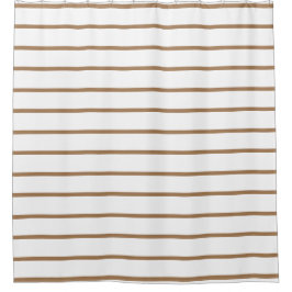 Lichtbraune dünne Streifen Muster Duschvorhang