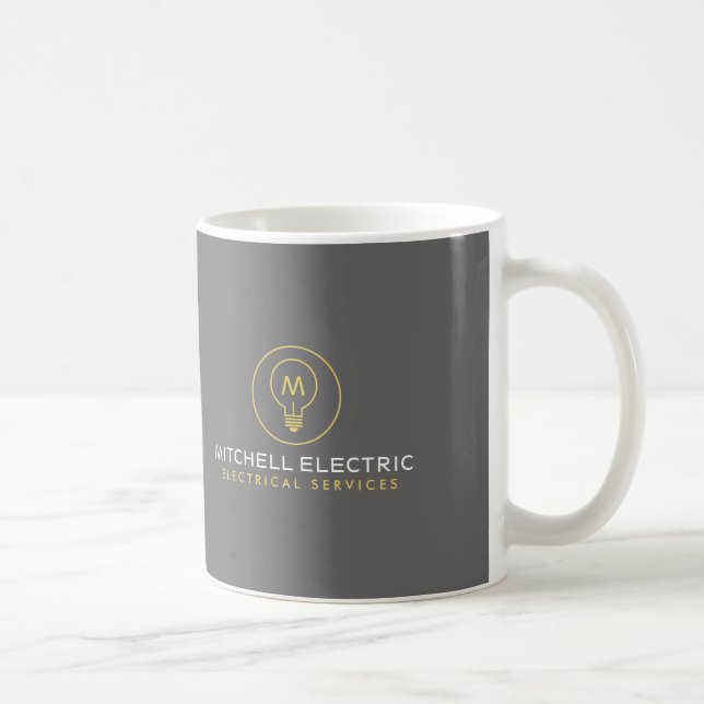 LICHTBULBONOGRAMM-LOGO für ELEKTRIKANE Kaffeetasse (Rechts)
