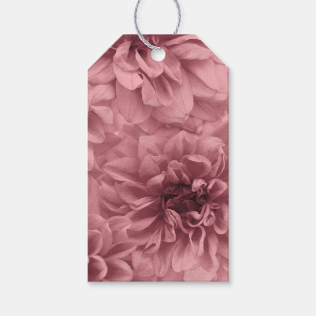 Lichtcluster Mauve Dahlias Geschenkanhänger (Vorderseite)