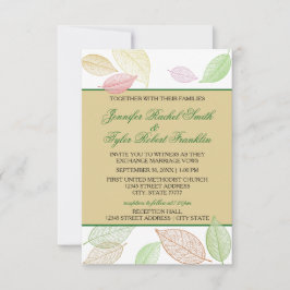 Lichtdurchlässige Herbstlaube - 3x5 Hochzeit/Empfa Einladung