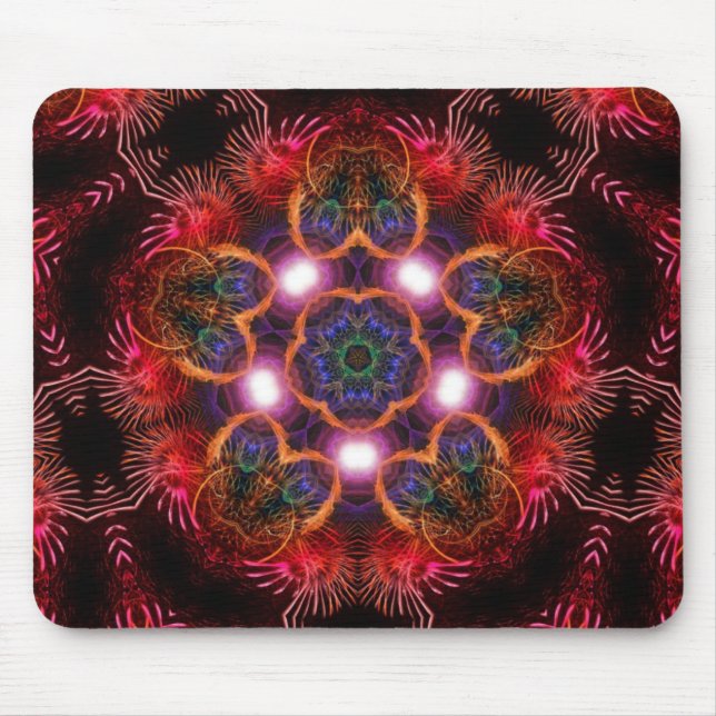 Lichtenergie | Rosa Lila Mousepad (Vorne)