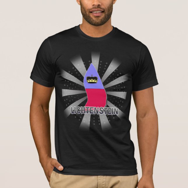 Lichtenstein-Flaggen-Karte 2,0 T-Shirt (Vorderseite)