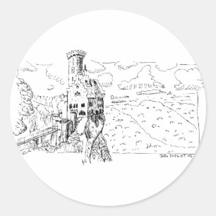 Lichtenstein Schloss Runder Aufkleber