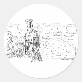 Lichtenstein Schloss Runder Aufkleber