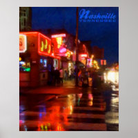 Lichter am Broadway, Nashville, Tennessee - Poster