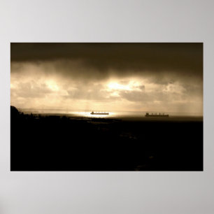 Lichter am Fluss Poster