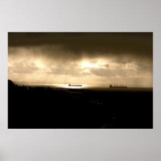 Lichter am Fluss Poster