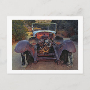 "Lichter aus - Flat Head V-8 angetrieben" Postkarte