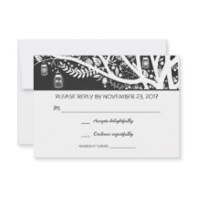 Lichter Baum JAR Blume Hochzeit RSVP-Karten