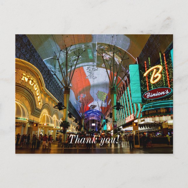 Lichter der Straße Fremont Postkarte (Vorderseite)