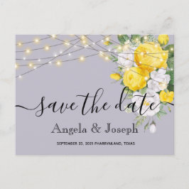 Lichter Gelbblume Save the Date Ankündigungspostkarte